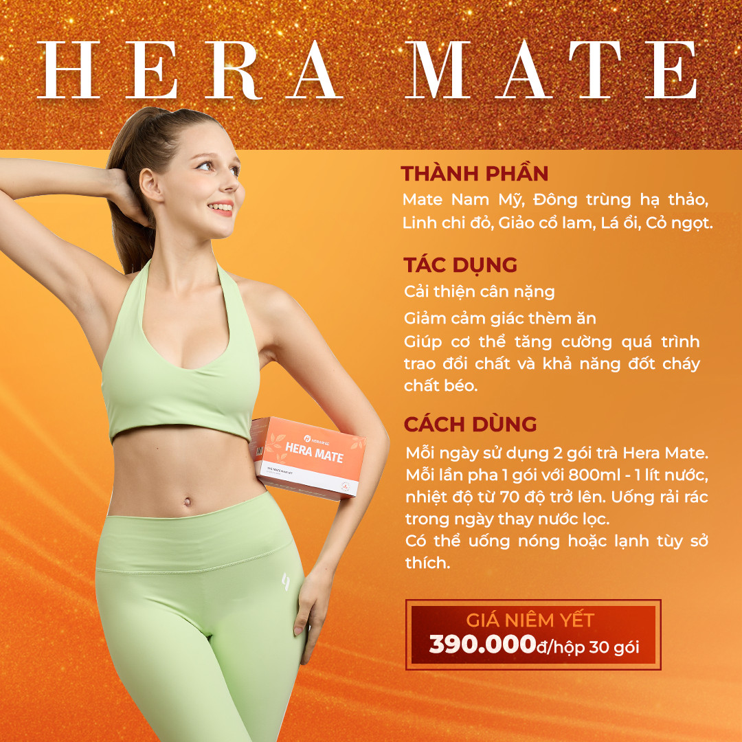 [MẪU MỚI] Trà giảm cân Hera Mate Nam Mỹ - Trà gạo lứt Hera