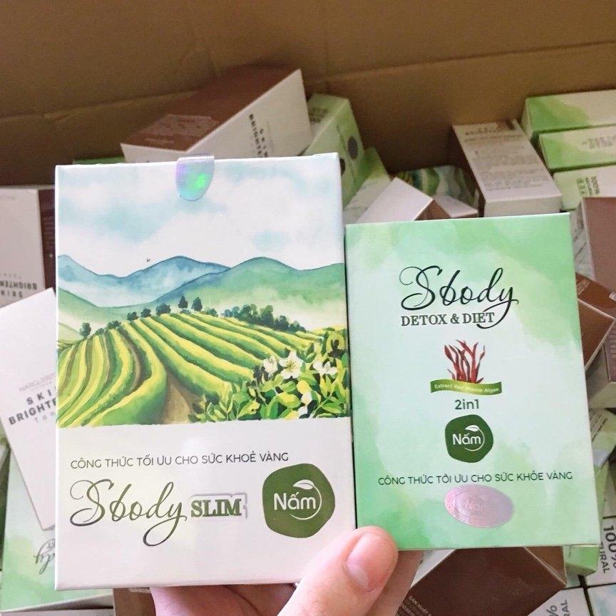 Trà giảm cân Nấm dạng viên Slim Sbody của Hoài Thương tặng Detox