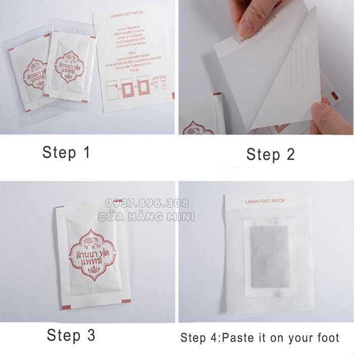 【FREESHIP】 Combo 10 Miếng Dán Thải Độc Chân Thái Lan Lanna Foot Patch