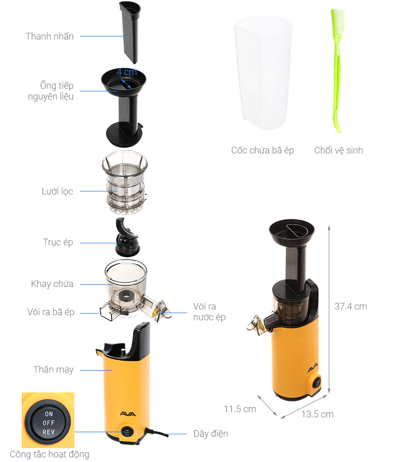 PHỤ KIỆN MÁY ÉP CHẬM MINI XiLANPU