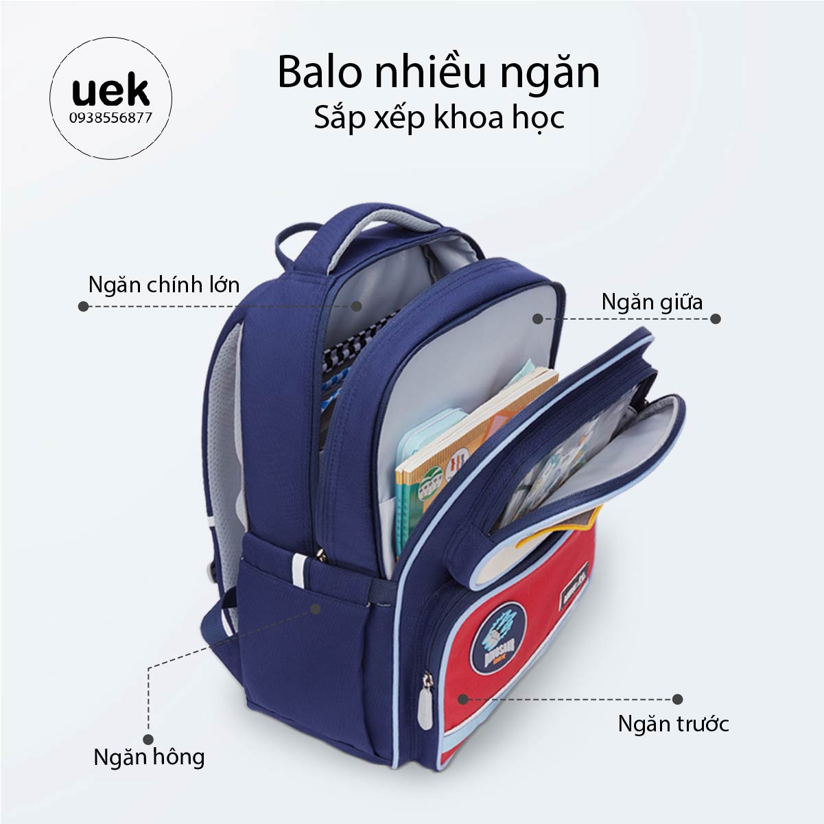 Balo Chống Gù UEK Chống Nước Chống Bụi Bẩn Balo Học Sinh Cặp Chống Gù Balo Đi Học Balo Cho Bé Cặp Sách Cho Bé