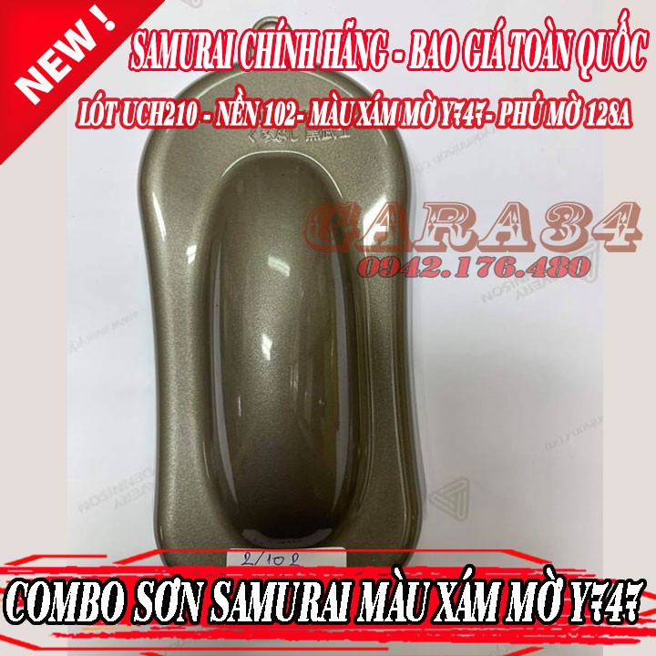 COMBO SƠN SAMURAI MÀU XÁM MỜ Y747
