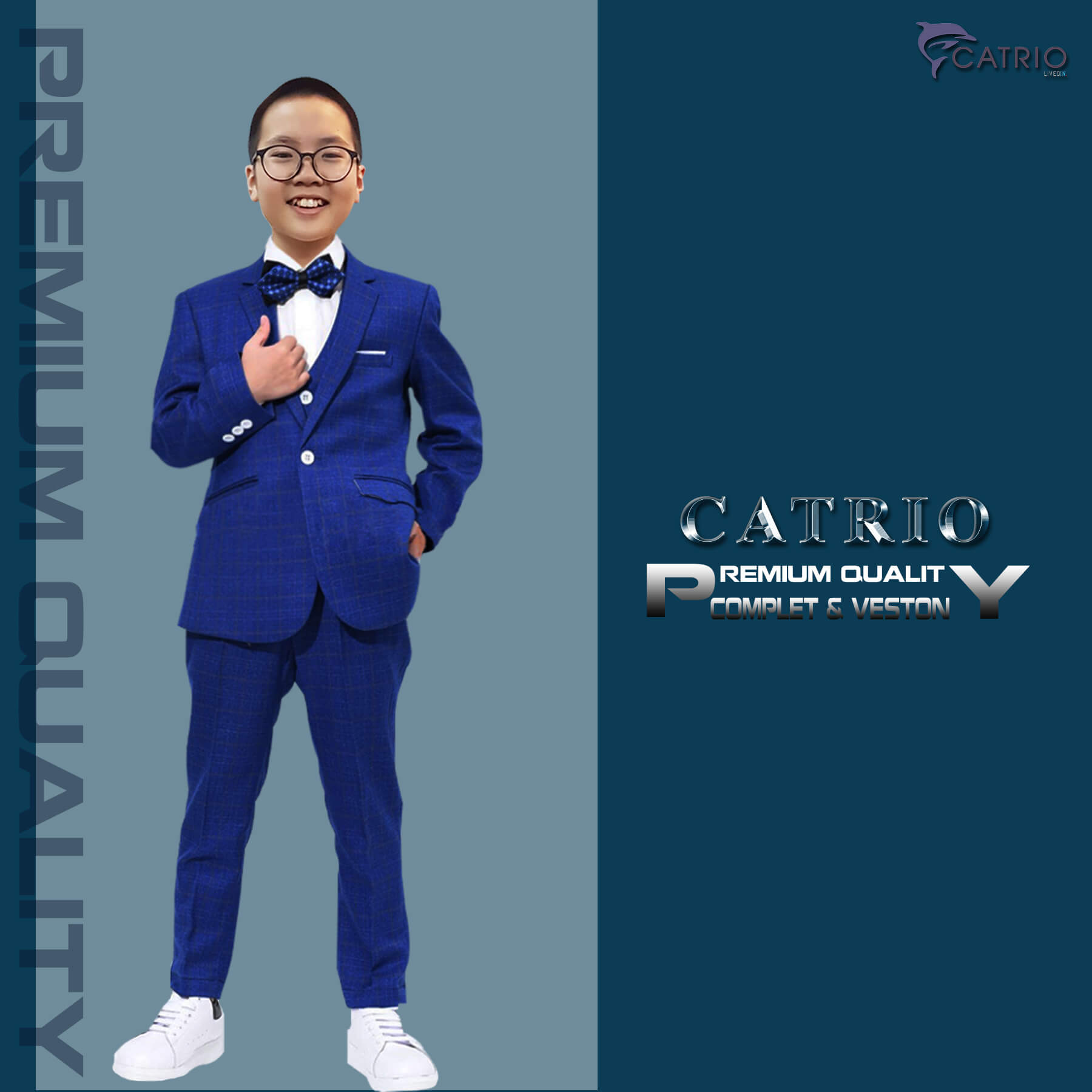 BỘ VEST BÉ TRAI CATRIO PCTA29 là bộ đồ vest trẻ em từ 2 tuổi(12kg) đến 7 tuổi(28kg) gồm 3 chi tiết áo vest bé trai + quần dài +  áo gile trẻ em mùa lễ Tết, tiệc cưới, hỏi, chụp ảnh gia đình, sinh nhật