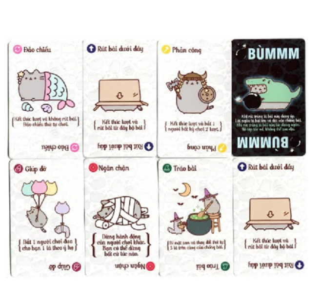 Trò Chơi Board Game - Mèo nổ pusheen  ( Cơ bản + 1 mở rộng imploding kitten ) - TIẾNG VIỆT