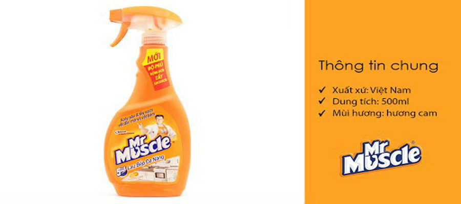 CHAI NƯỚC LAU BẾP ĐA NĂNG MR.MUSCLE 500ML
