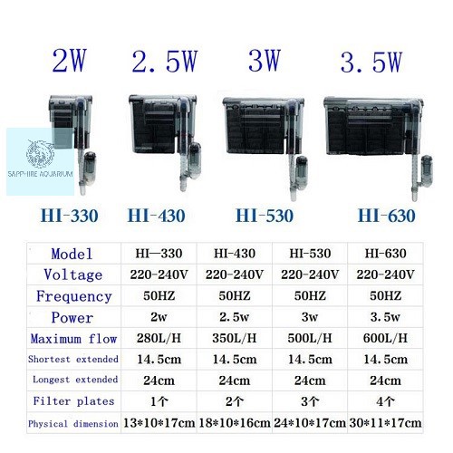 Lọc thác bể cá Leecom HI-330