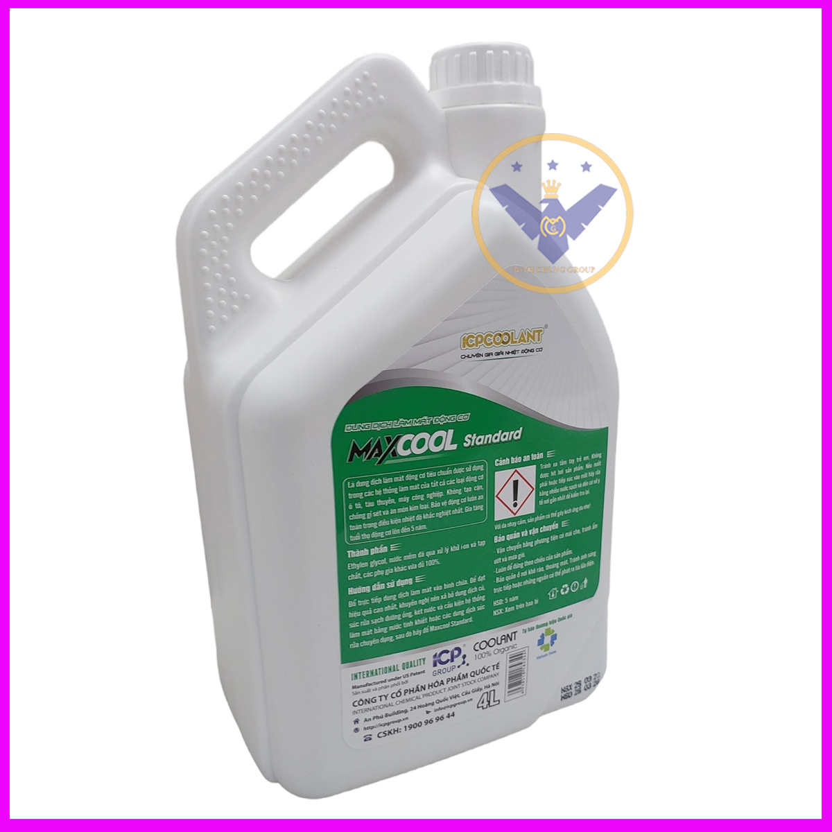 COMBO 2 can nước làm mát động cơ ô tô (màu xanh) Maxcool Stardard Can 4L