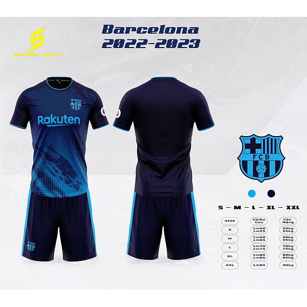 Bộ Quần áo Thể Thao CLB BARCA 2022-2023, Bộ đồ đá banh CLB BARCELONA 22-23
