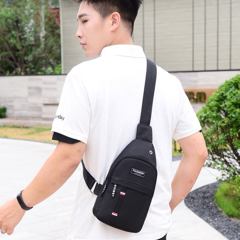 Túi đeo chéo unisex nam nữ vải dù chống nước 3 ngăn thời trang hàn quốc canvas L2 T212