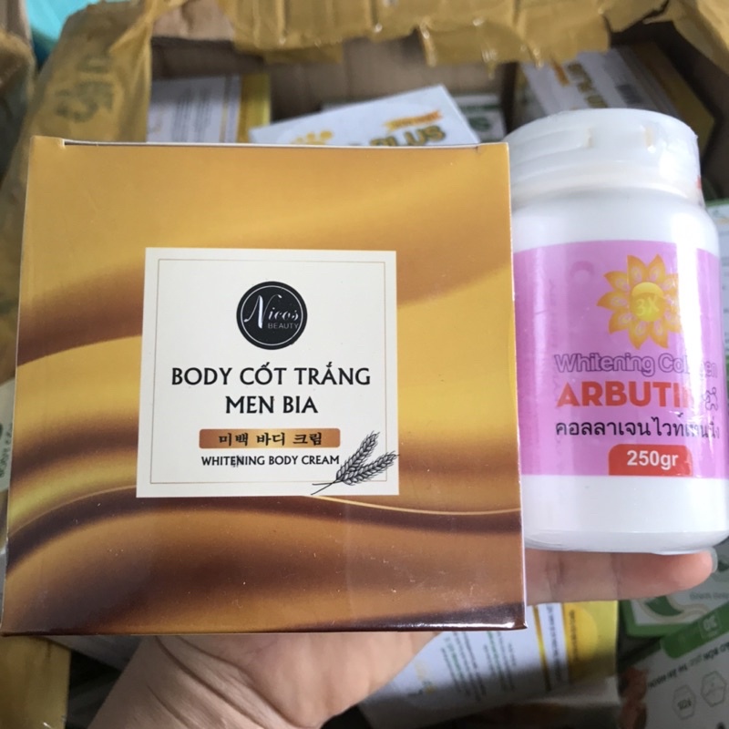 Combo dưỡng trắng da body Nicos