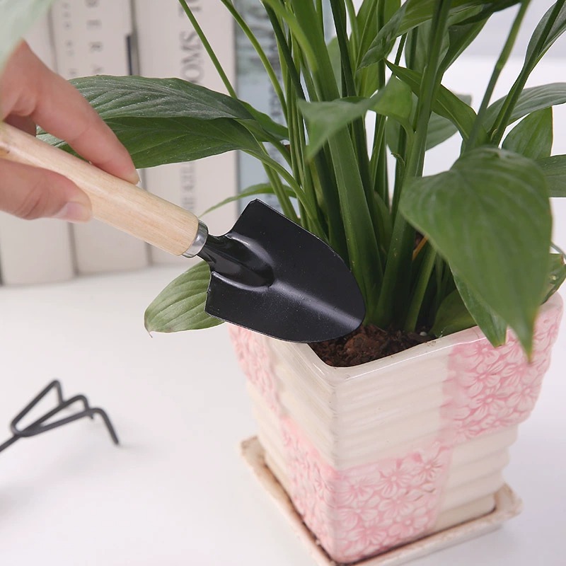 Bộ 3 dụng cụ làm vườn xẻng, xới,cào mini