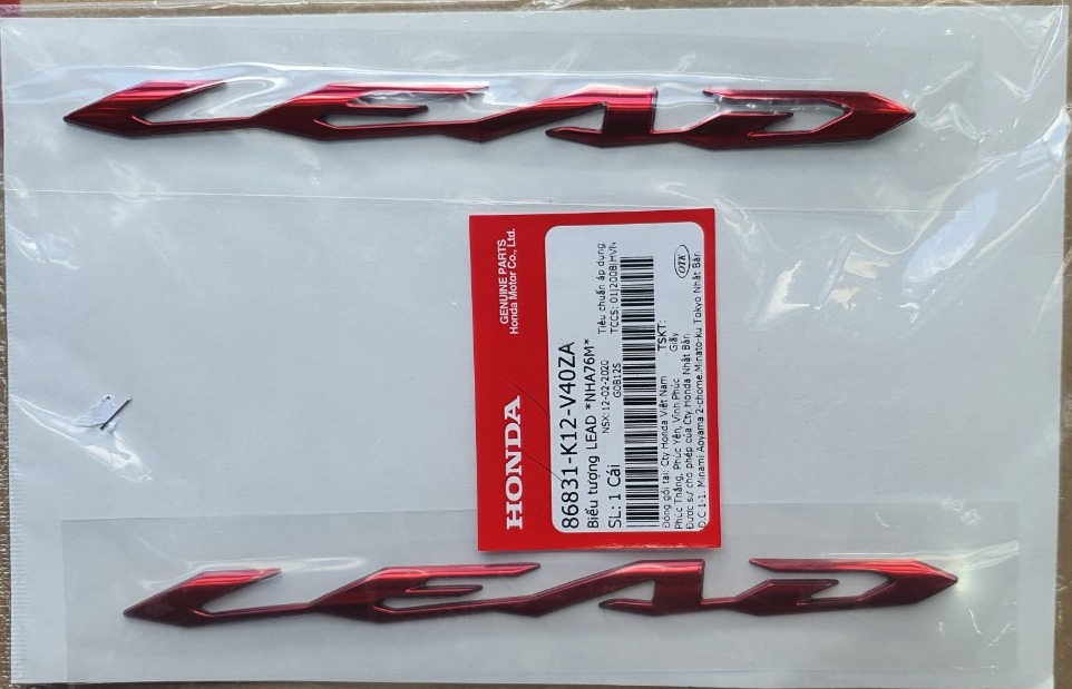 [HCM]TEM SƯỜN HONDA LEAD 125 MÀU ĐỎ