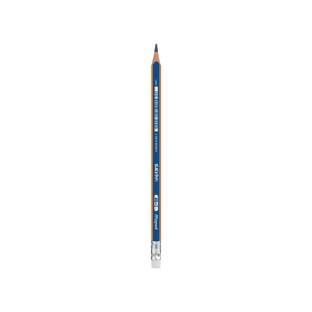MAPED - Bút chì đen không gỗ Có Gôm 2B - 1 cây