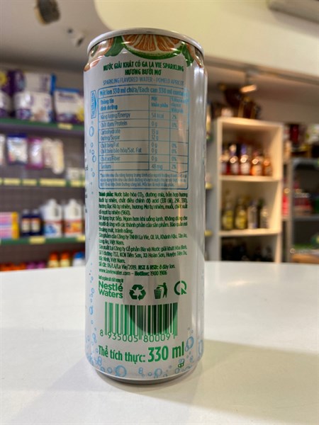Nước giải khát có ga Lavie (vị Bưởi và Mơ) 330ml (lon)