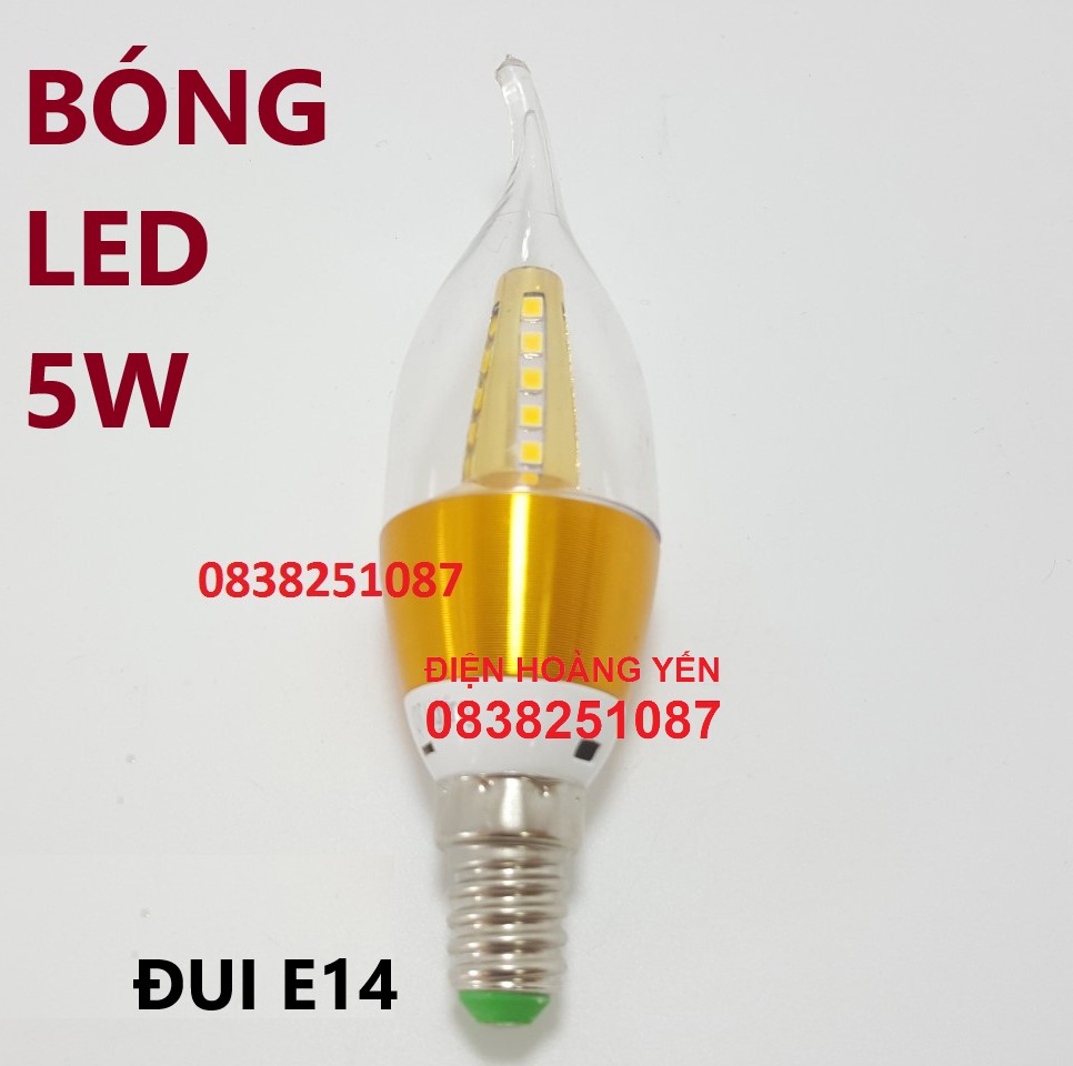 [HCM]Bộ 5 bóng đèn led trái ớt E14 5w