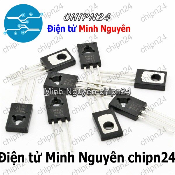 [10 con] (KT1) Transistor D882 TO-126 NPN 3A 40V (2SD882 882) - HH000981