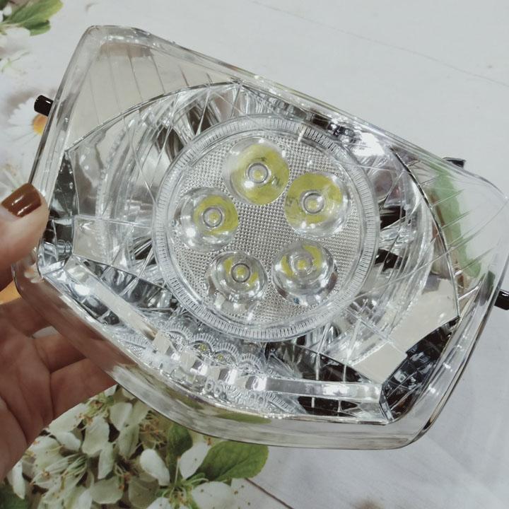 Bộ đèn pha LED xe WAVE RS, WAVE A, WAVE S100 với thiết kế 5 bóng siêu sáng A372