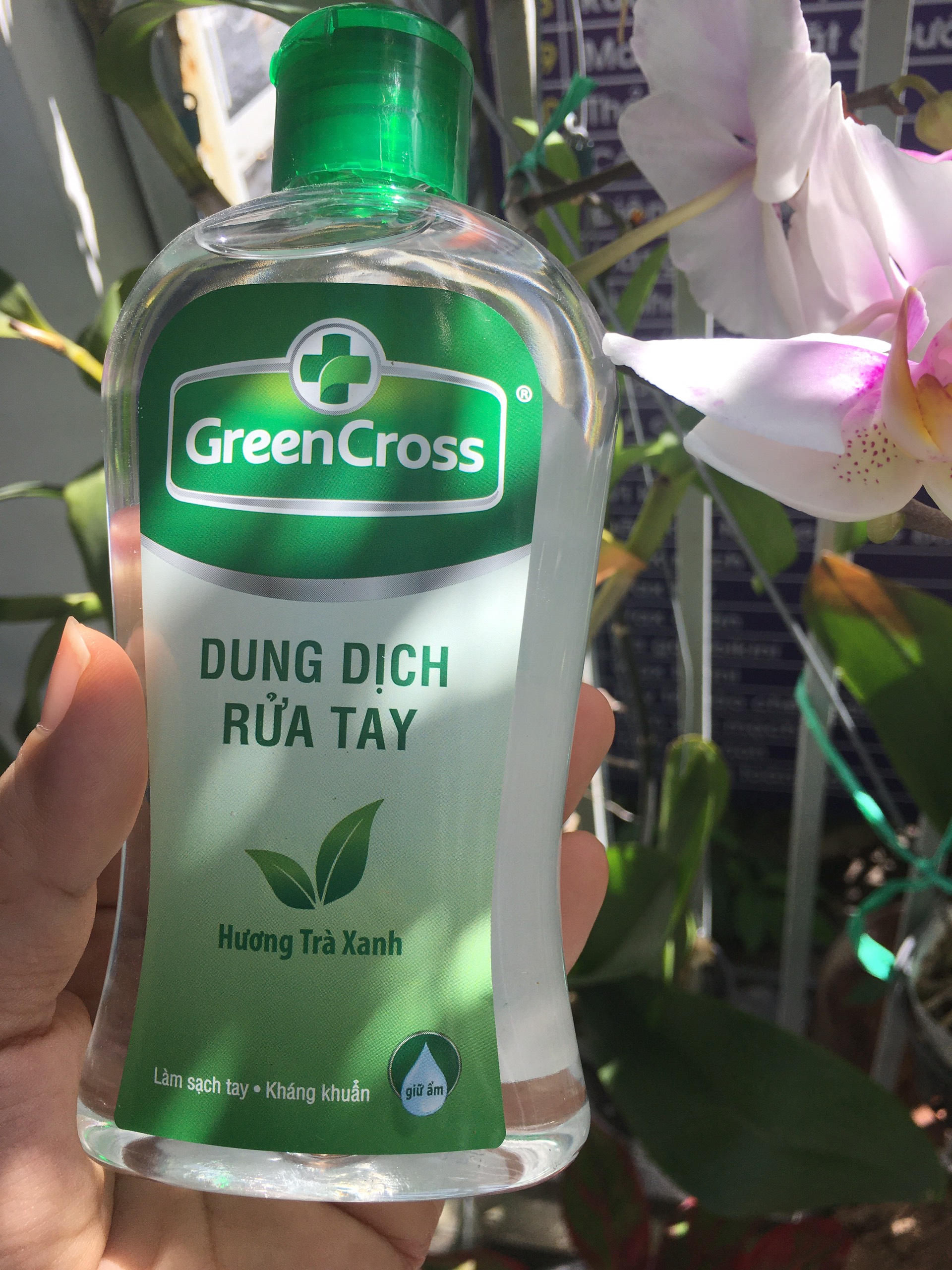 Nước Rửa Tay khô Green Cross hương trà xanh 100ml