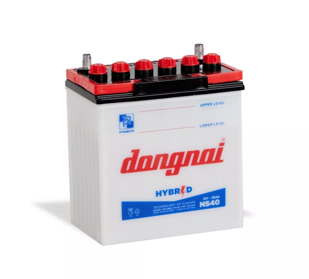 ẮC QUY ĐỒNG NAI NƯỚC 12V-35Ah (NS40) ( tặng kèm acid )