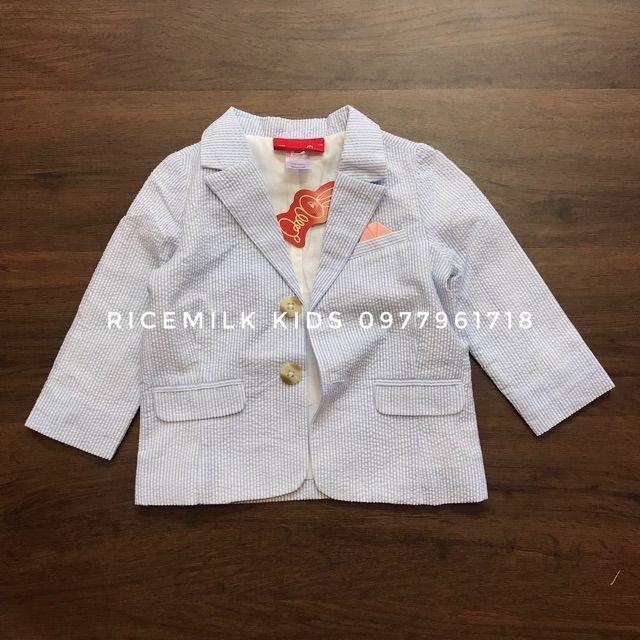 Áo Vest Màu Xanh Min Bé Trai xuất dư xịn
