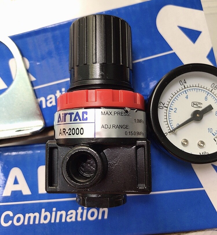 Bộ Van điều chỉnh áp suất khí nén AR2000 (Airtac) - Van điều áp khí nén AR2000