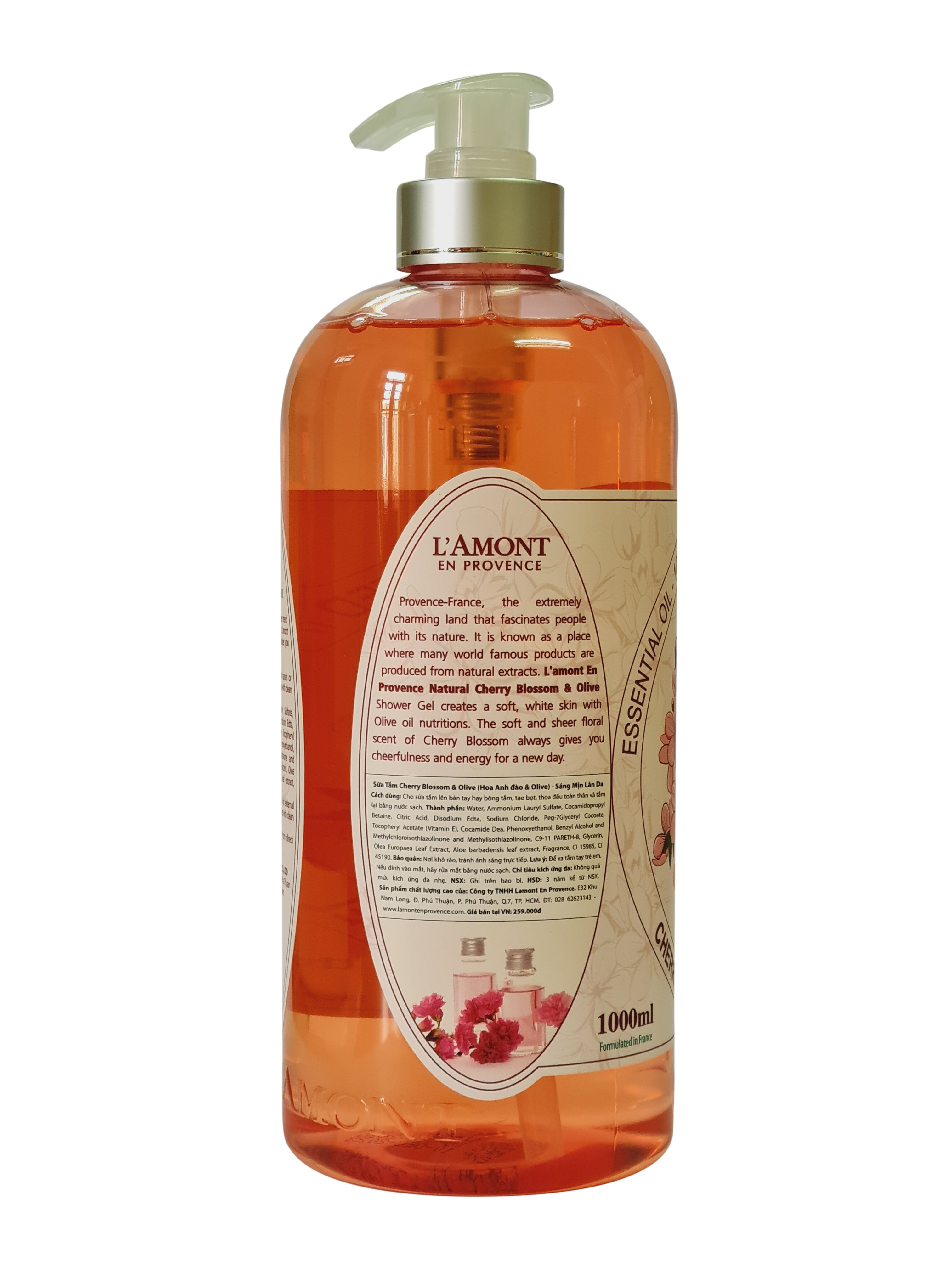 Sữa tắm Cherry Blossom 1000ml - Thương hiệu L'amont En Provence