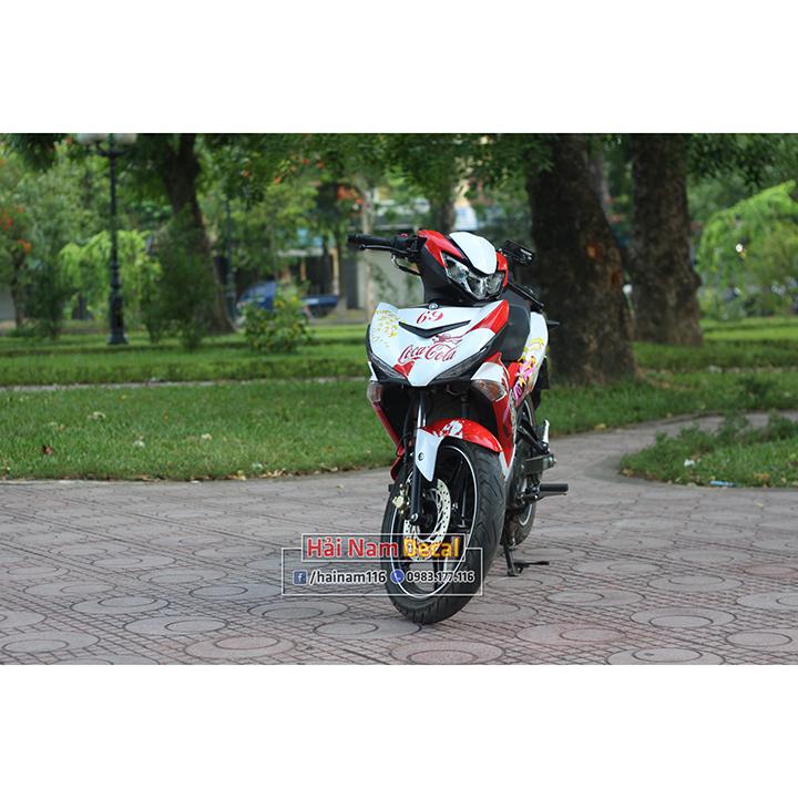 Tem Trùm Exciter 150 Trắng Đỏ Coca cola