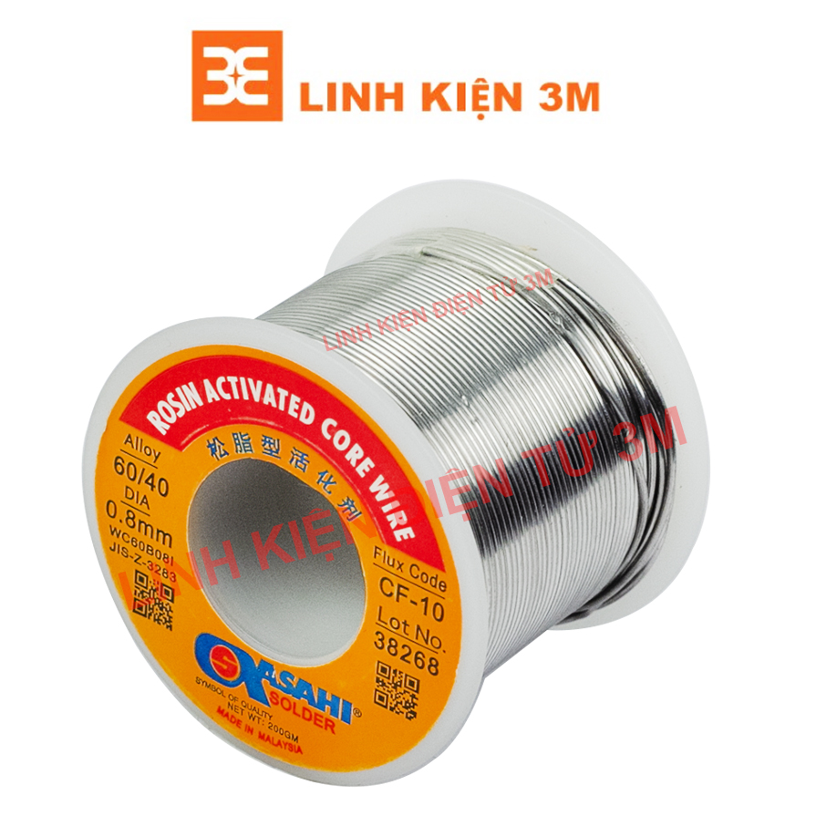 Thiếc hàn asahi 60% 0.8mm