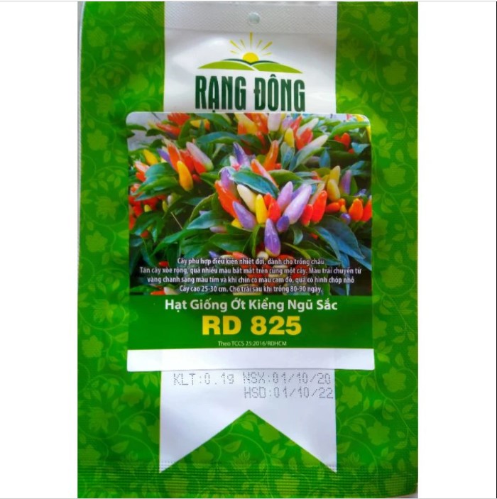 Giống RD Ớt Kiểng Ngũ Sắc Rd 825 (0.1g)