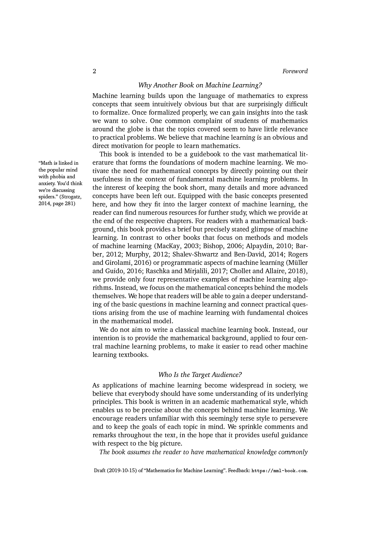 Mathematics for Machine Learning