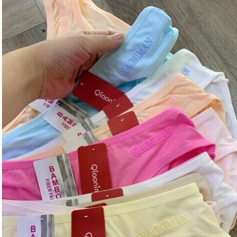Combo 10 Quần Lót Cotton Co Dãn 4 Chiều Bamboo Qiaoniman