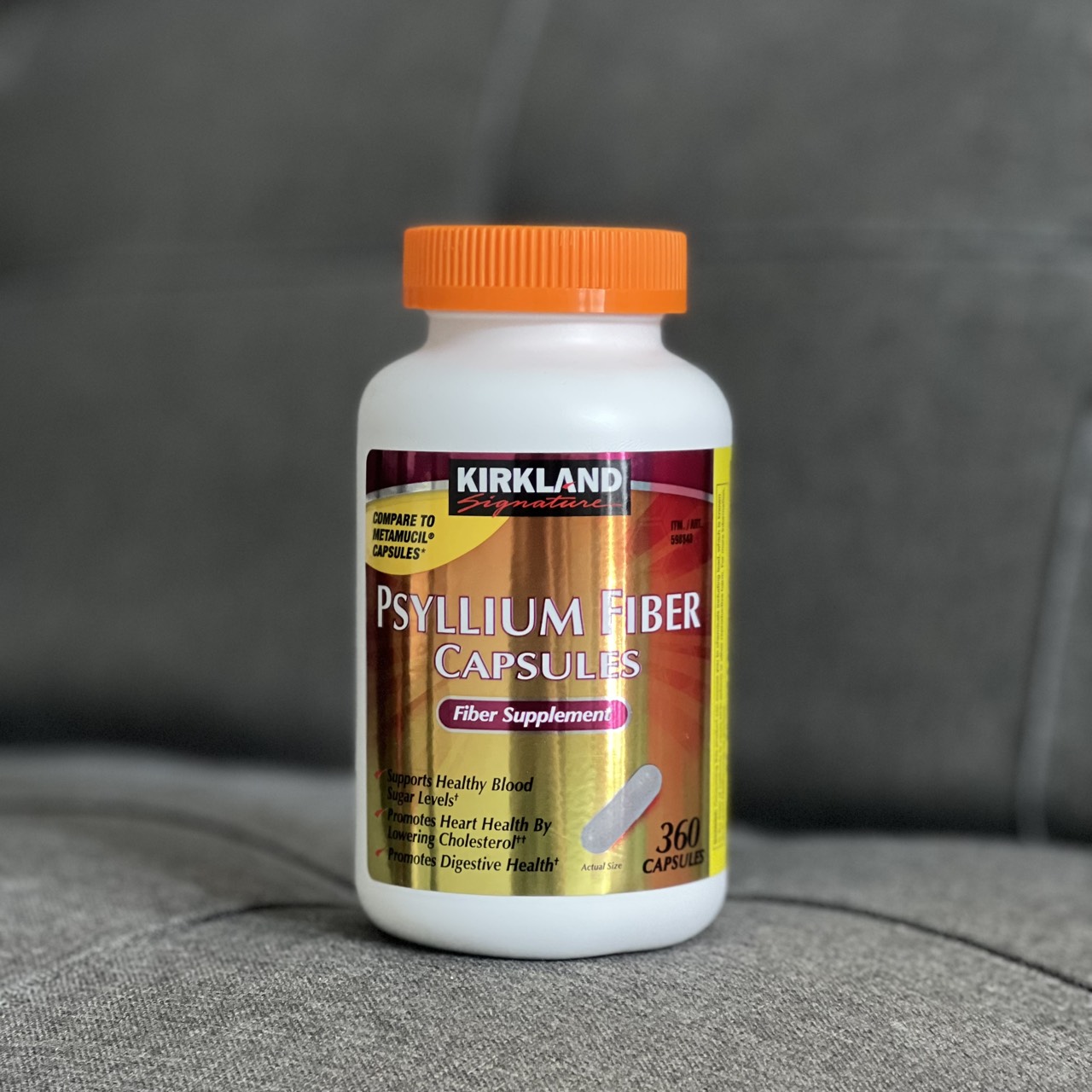 Kirkland Psyllium fiber capsules 360 viên