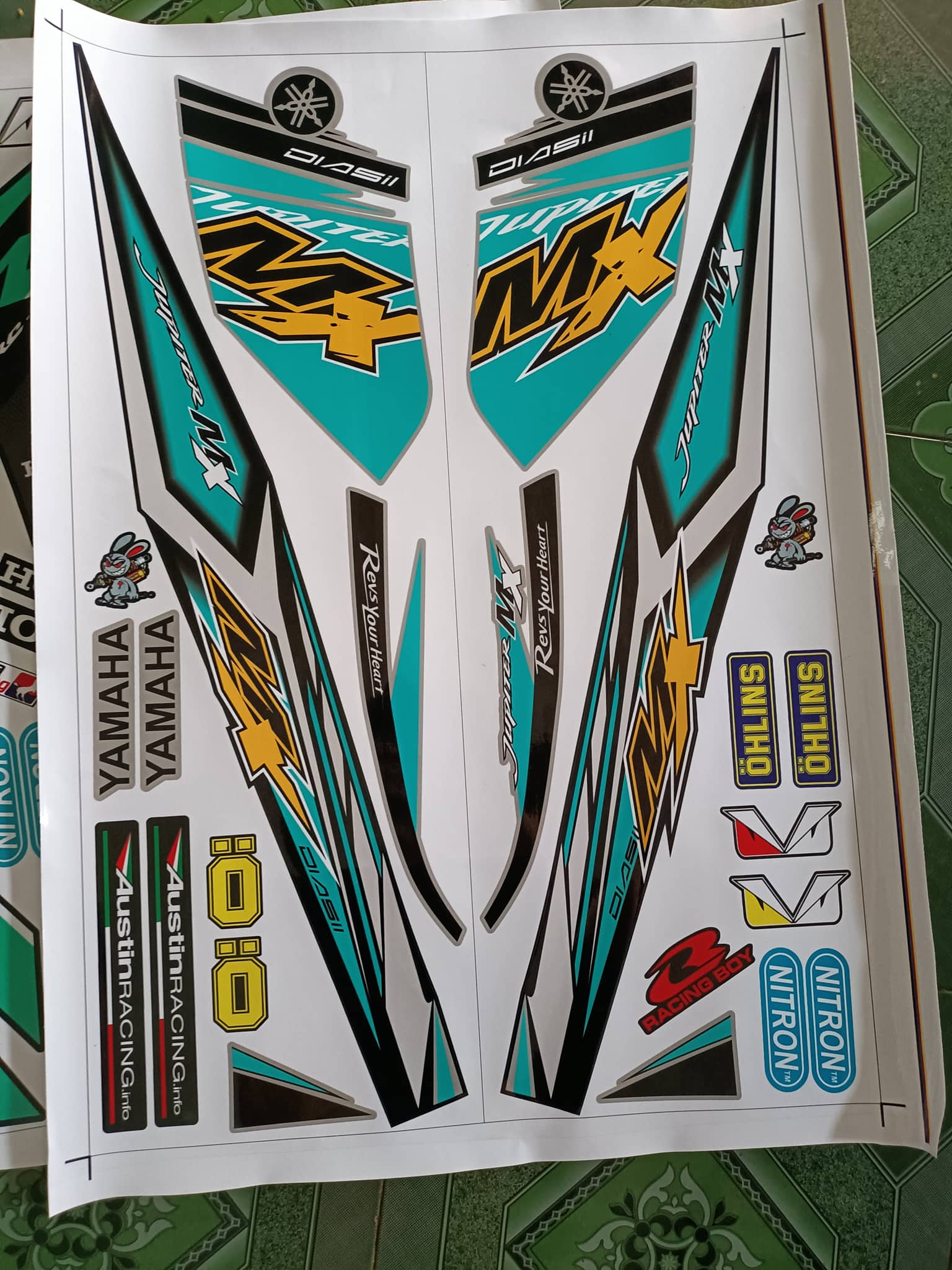 Tem rời jupiter mx xanh ngọc bạc