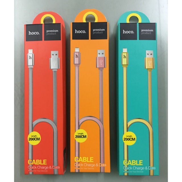 Dây sạc iphone5/6/7 2m hãng hoco