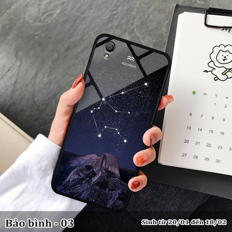 Ốp kính Oppo A37 in cung hoàng đạo