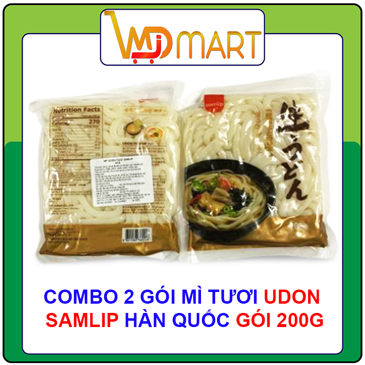 Mì tươi udon samlip Hàn quốc 200g/gói