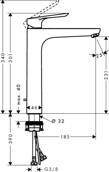 Vòi chậu Hansgrohe Logis E 230 (71162000)