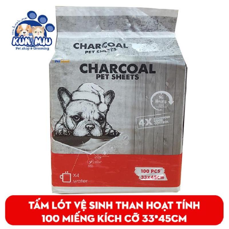 Combo 10 miếng Tấm lót vệ sinh cho chó mèo than hoạt tính Pet Land Charcoal