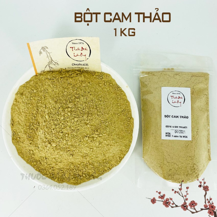 1kg Bột cam thảo nguyên chất - Thuốc Bắc Lãn Ông