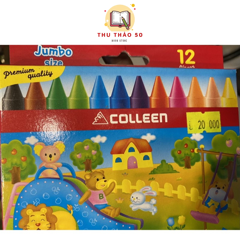 Sáp tô 12 màu cây lớn JumBo Colleen.