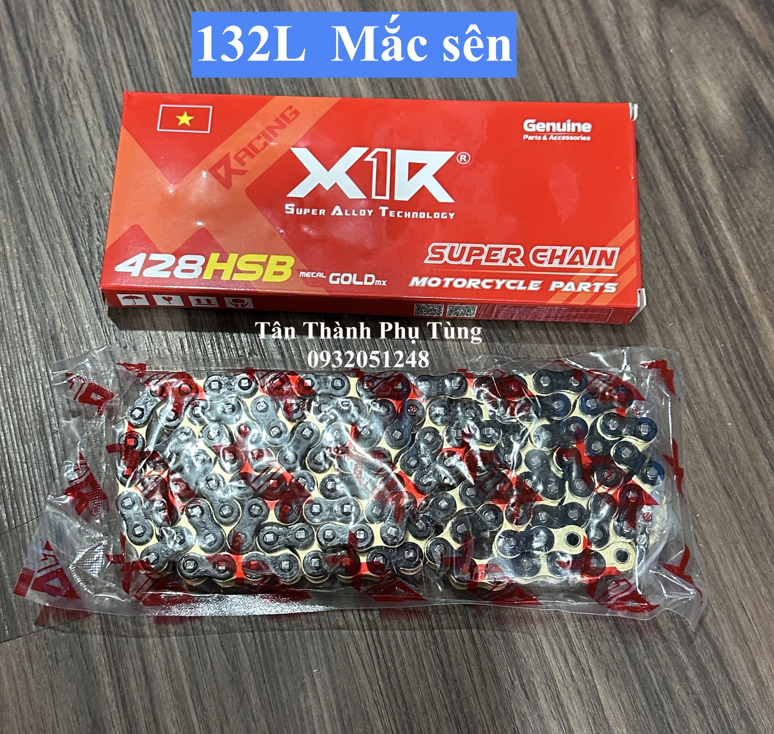 Sên x1r vàng đen 9li chính hãng: 124l, 132l