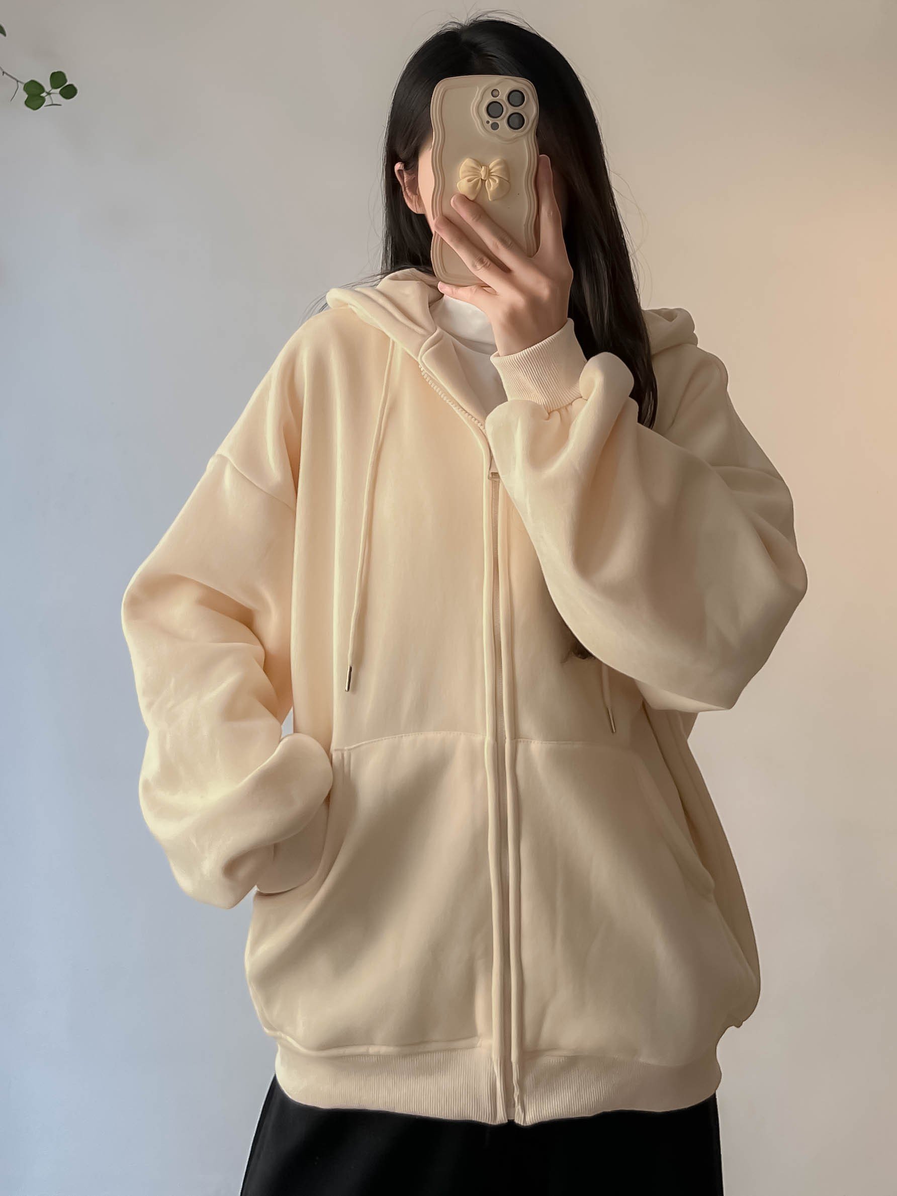 Áo khoác nỉ trơn hoodie unisex - 247storefashion - aokhoac001_p8k4