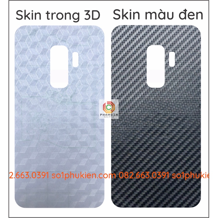 Dán Carbon Mặt Sau Samsung Note 8 Note 9 7 Fe S8 S9 Plus S7 Edge 3D Bảo Vệ Lưng Máy