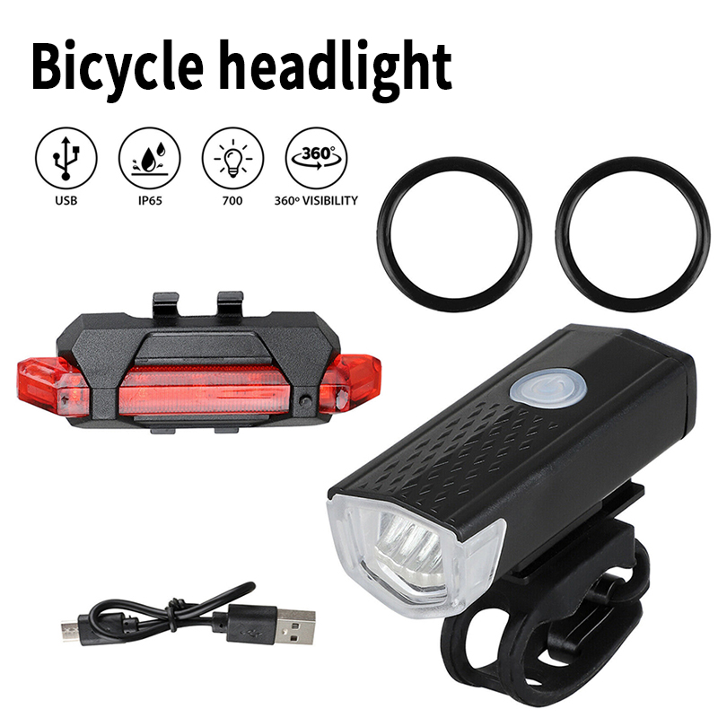 Đèn xe đạp thể thao đèn led chống nước,bộ đèn pha LED sạc USB chuyên dụng cho xe đạp leo núi,có thể sạc lại