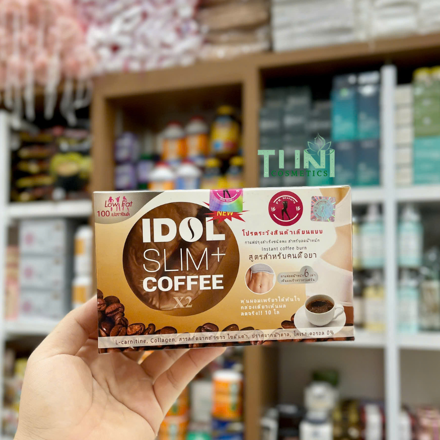 Cà Phê Giảm Cân Idol Slim Coffee Thái Lan X2 Phiên Bản Mới - Hộp 10 Gói.
