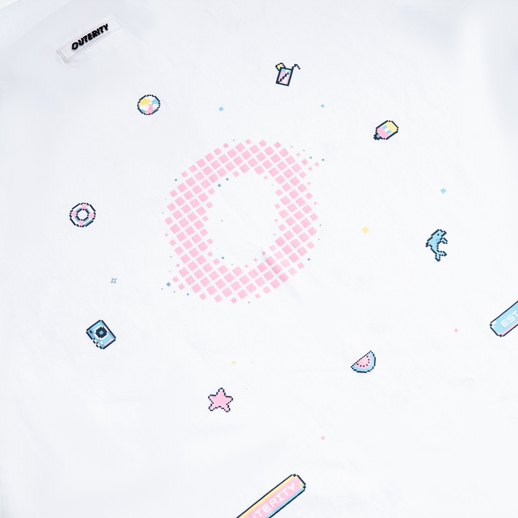 Áo thun Outerity Big Logo Pixel Trắng - ver2.0 / ORP149