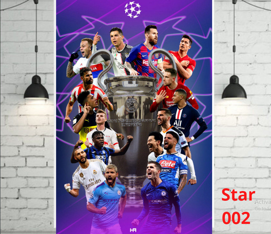 Decal Poster dán tường cầu thủ bóng đá - LiDO Sports