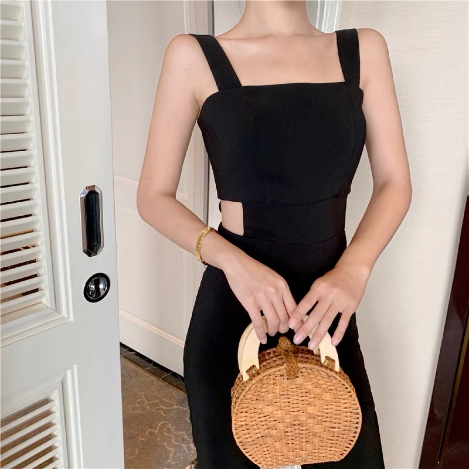 B36 Jumpsuit Đồ Bay Dáng Dài Có Mút Đệm Ngực