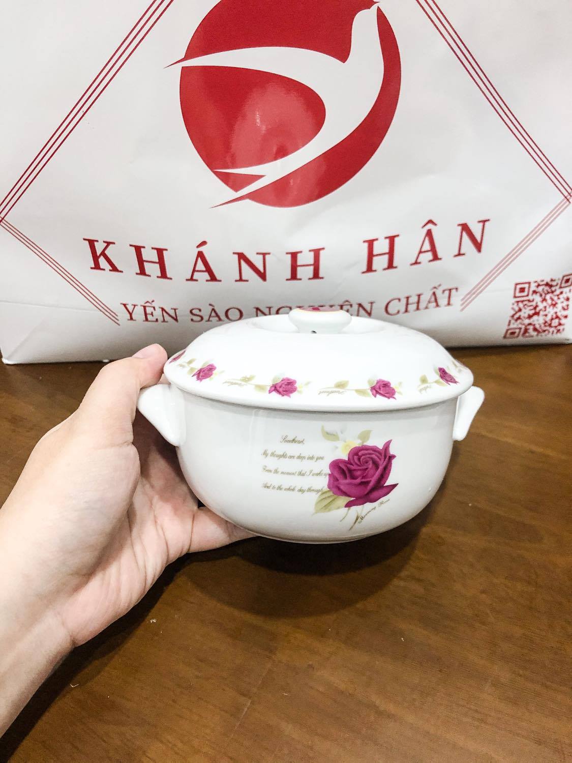 Thố sứ chưng yến- Thố chưng yến cao cấp