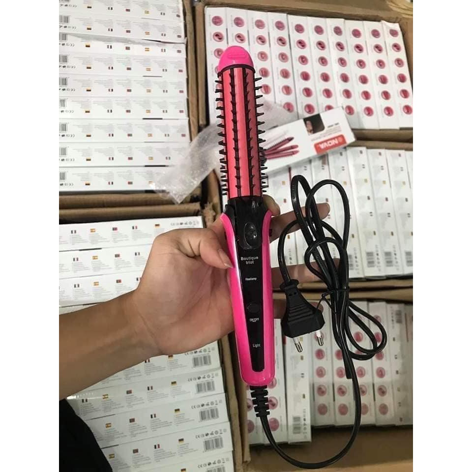 Lược điện nova 3in1 máy uốn duỗi bấm 3in1 nova mh198